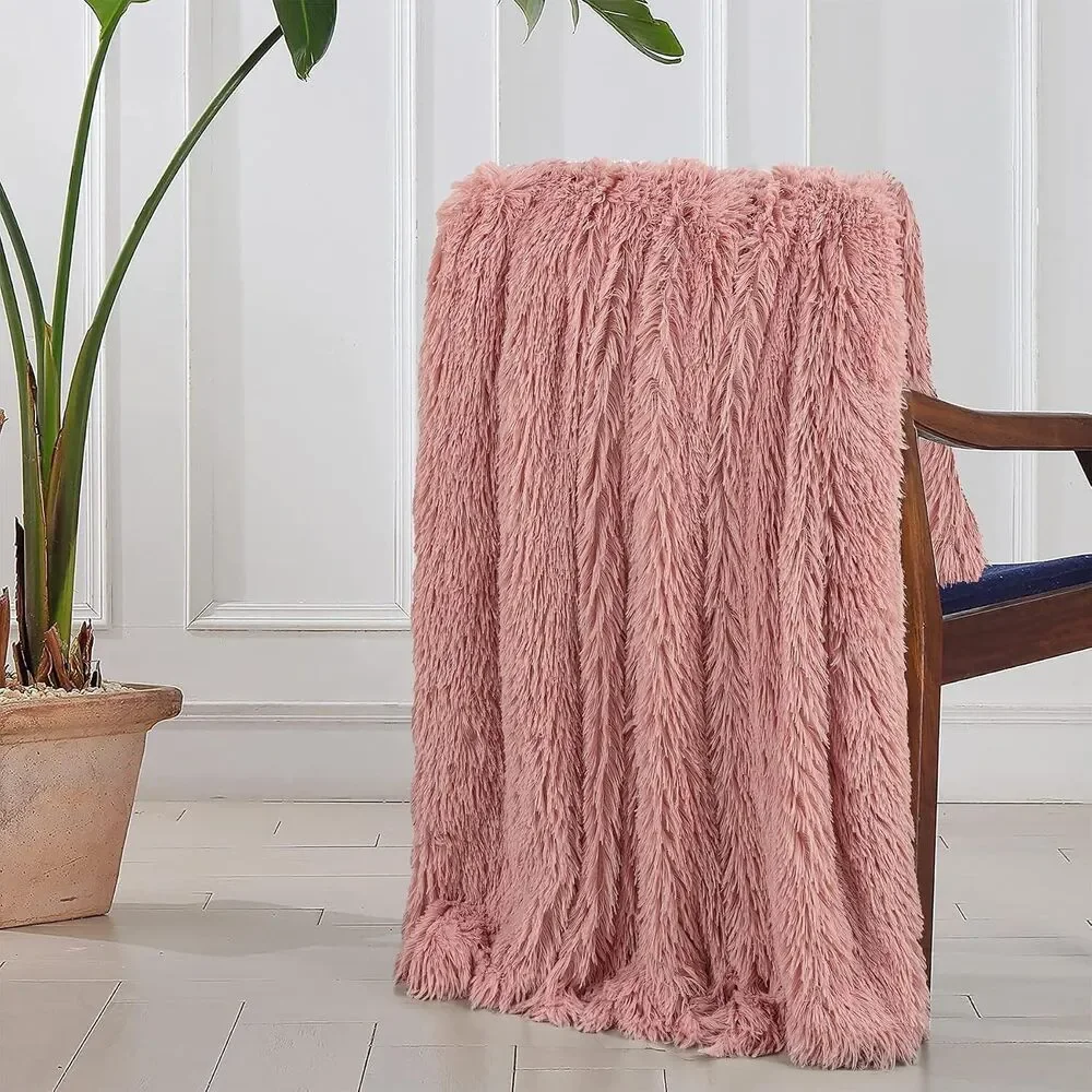 Decorative Extra Soft Faux Fur Blanket Twin Size 70